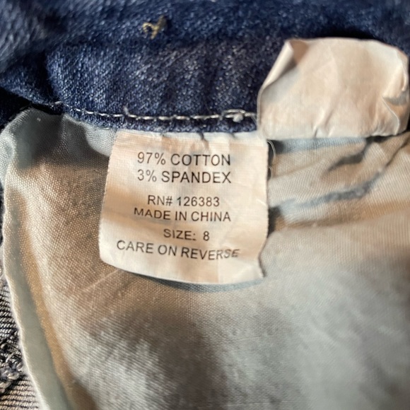 Zenim Thick Stitch Embroidered Medium Wash Denim Jeans Women’s Size 8 - Picture 15 of 15